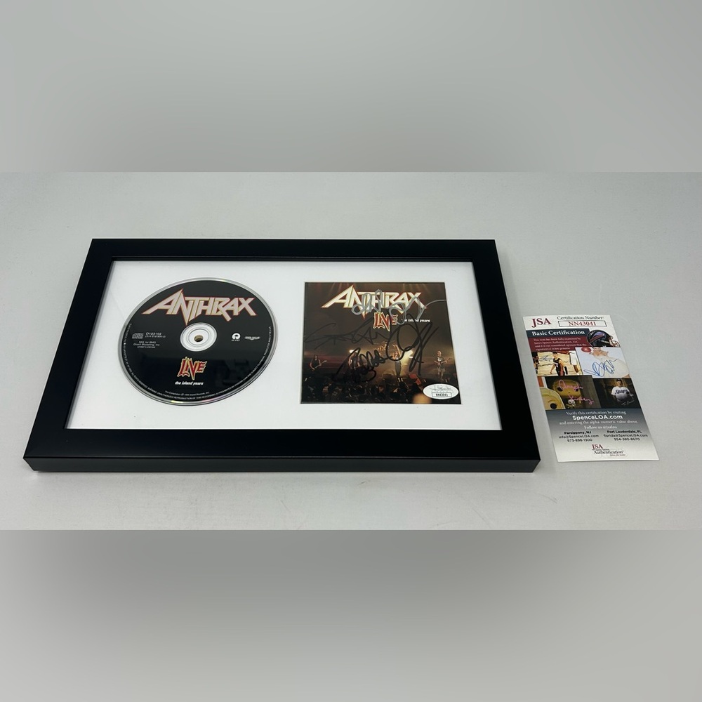 Anthrax signed Live CD Framed JSA COA